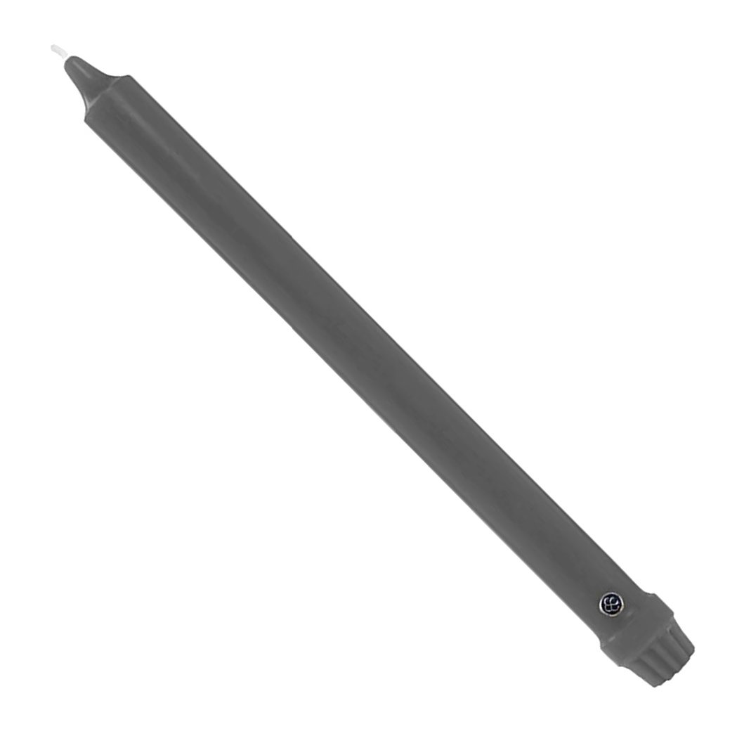 Colonial Candle Single Taper Candle (Charcoal) - 12 Inch