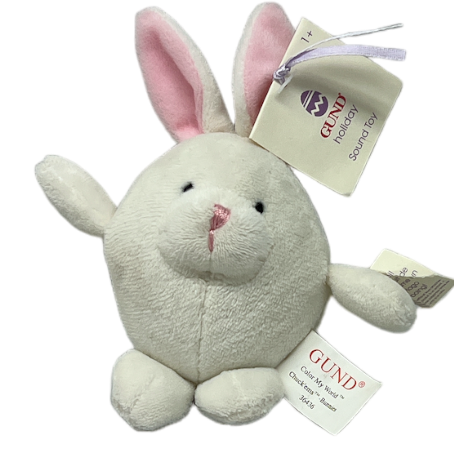 Color My World Chuckems Bunny - White