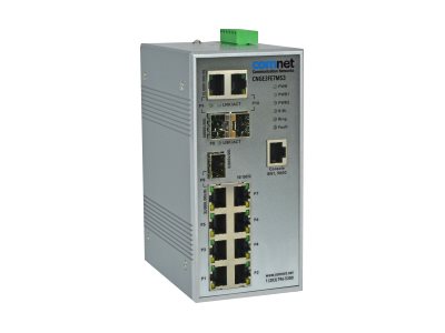 ComNet CNGE3FE7MS3 - Switch - managed - 7 x 10/100 + 3 x combo Gigabit SFP - DIN rail mountable, wall-mountable - DC