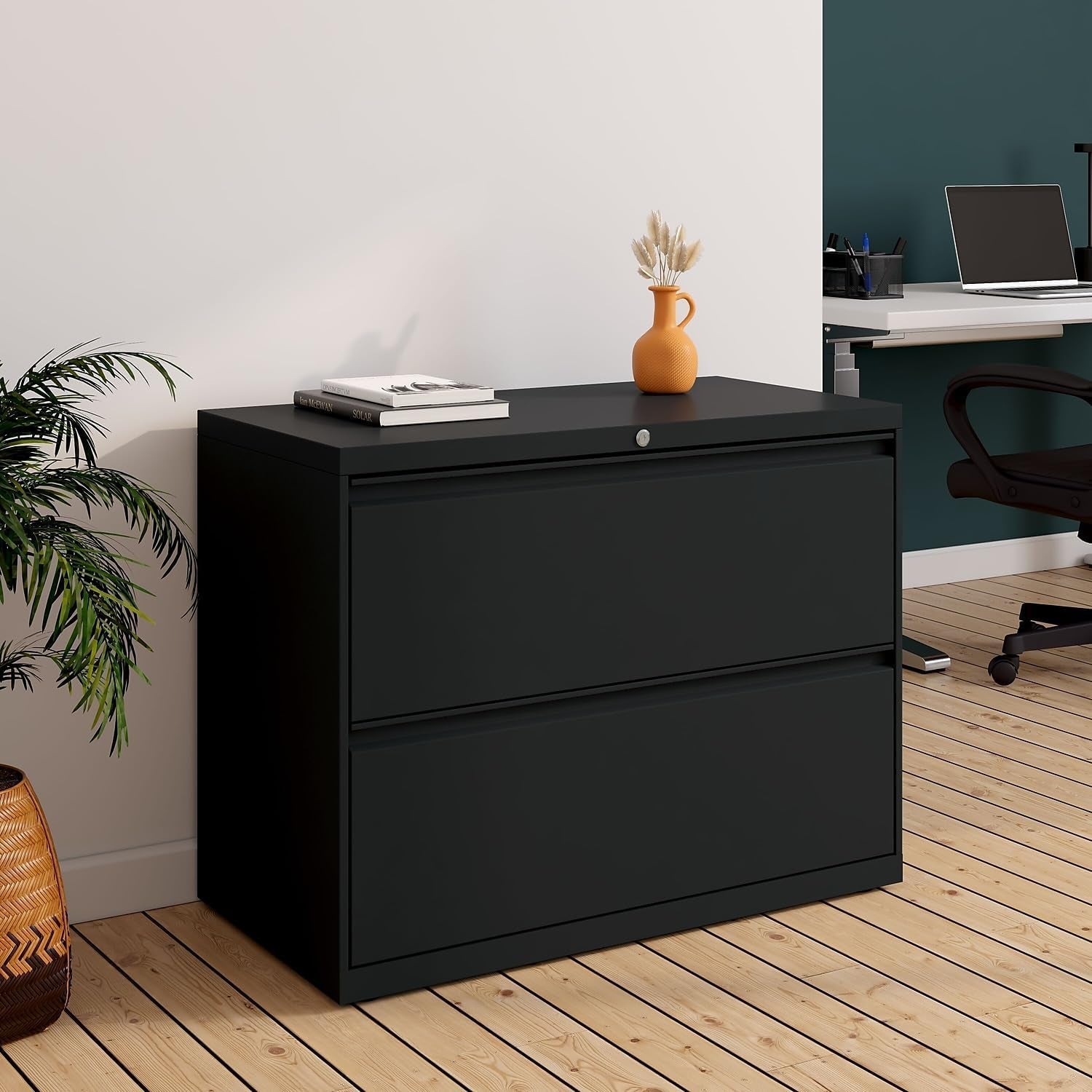 Commercial 36 Inch Wide 2 Drawer Lateral File Cabinet Black