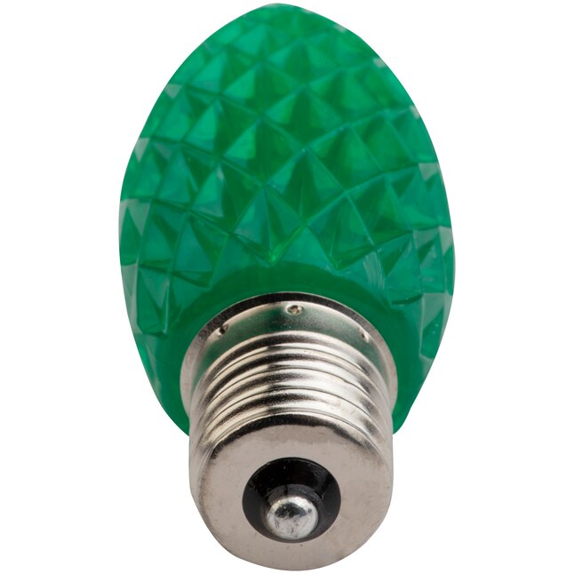 Commercial Green LED C9 Light Bulbs - 25 Pack