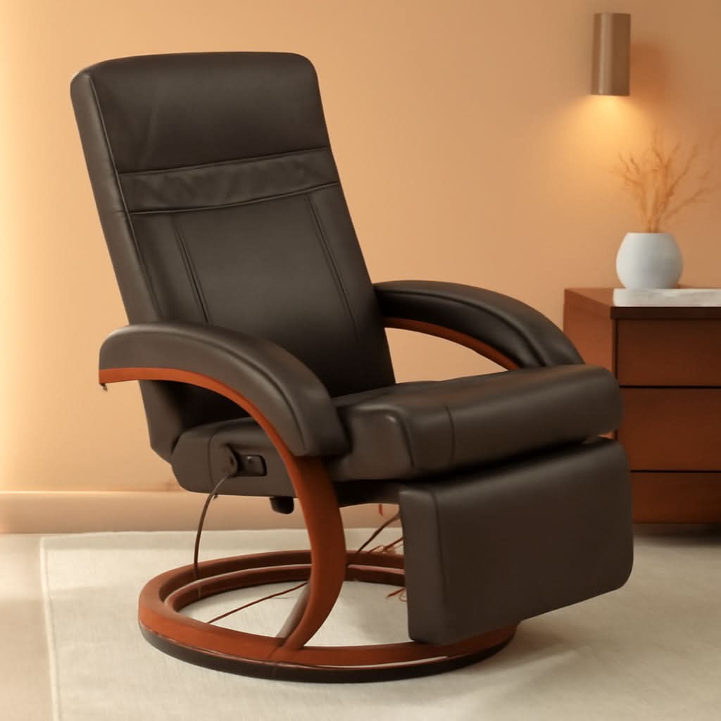 Compact RV Euro Vinyl Recliner With Footrest For Travel