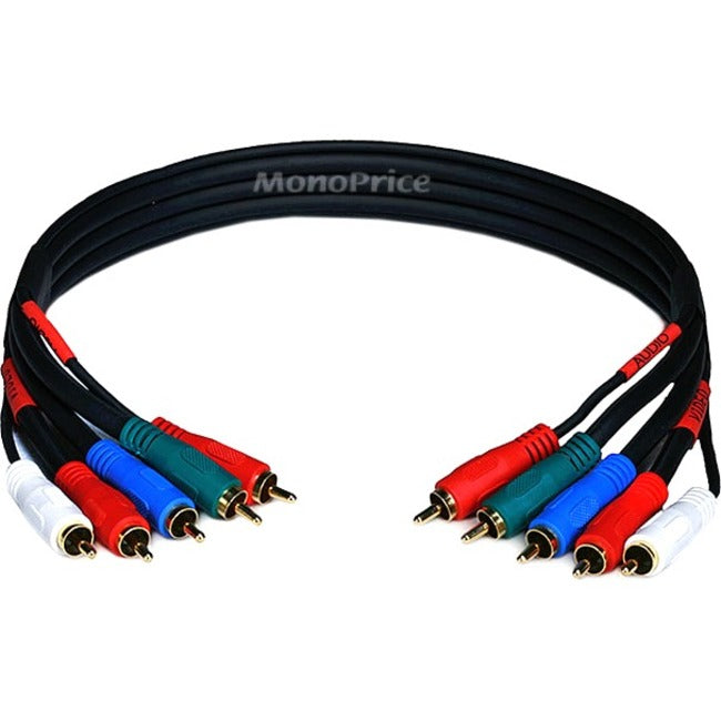 Component 5-Rca V/A Coax 1.5Ft- Black