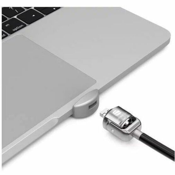 Compulocks Ledge Lock Adapter for MacBook Pro 13" M1 & M2 with Keyed Cable Lock Silver UNVMBPRLDG01KL