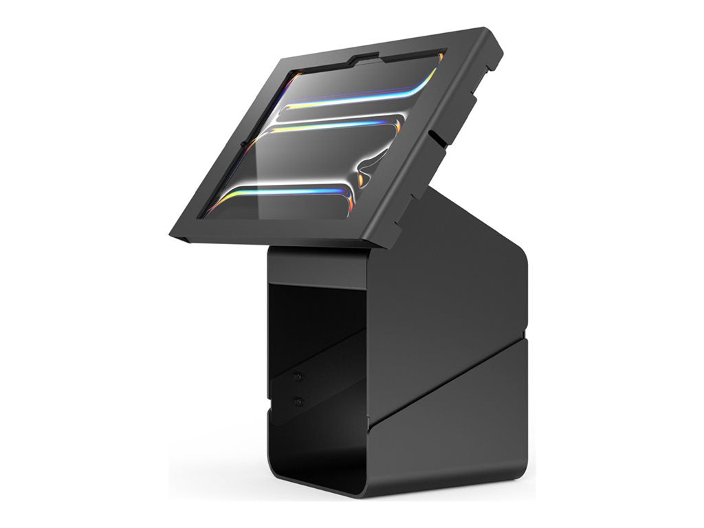 Compulocks Tablet Printer Kiosk - Stand - kiosk style - for printer / tablet - lockable - high-grade aluminum - black - screen PK0111PAPX4B