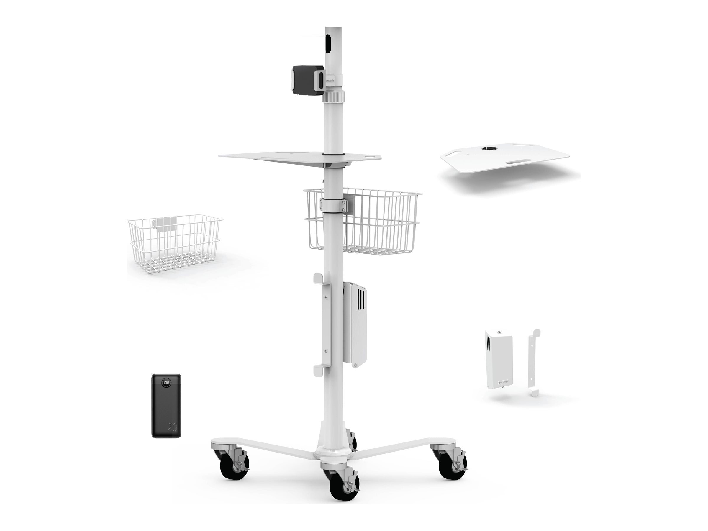 Compulocks iPad Pro 12.9 (3-6th Gen) Space Enclosure Medical Rolling Cart - Mounting kit (enclosure MCRSTDW299PSENW