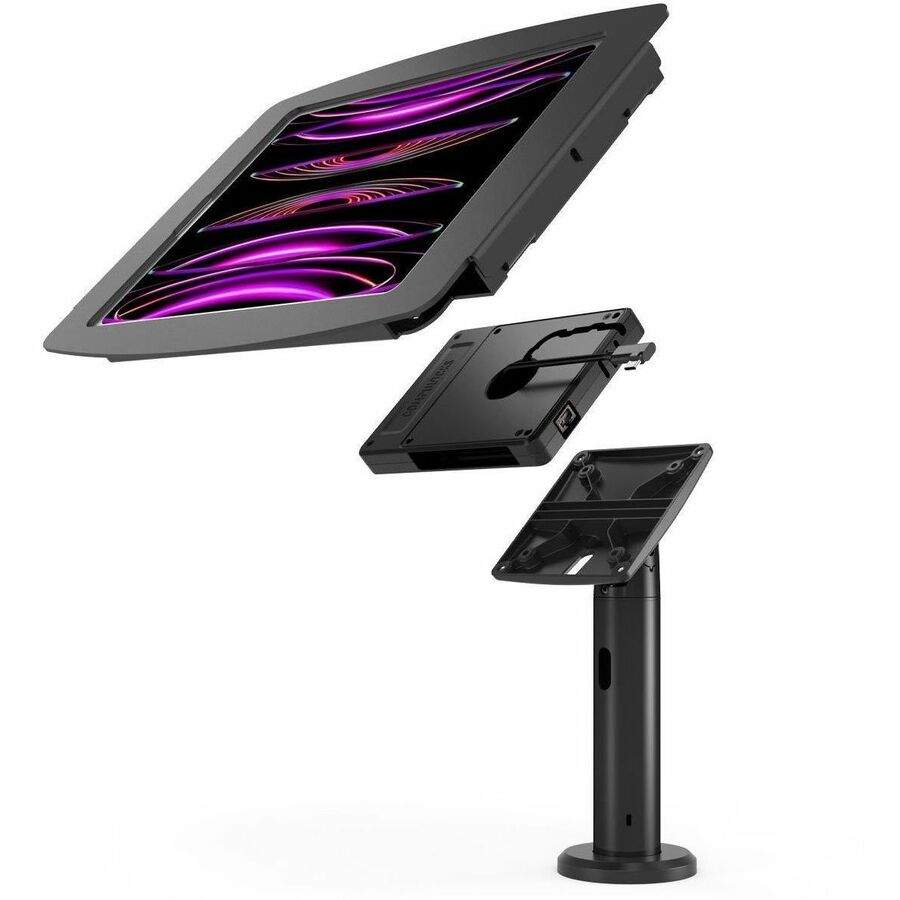 Compulocks iPad Pro 12.9" (3-6th Gen) Space Enclosure Tilting Stand 8" Plus Hub TCDP01299PSENBH01