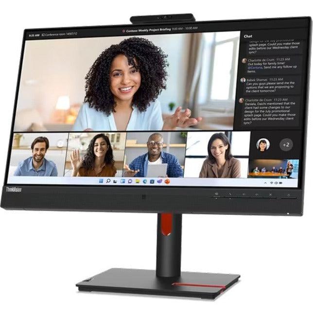 Computer Monitor With Speakers And Camera - Lenovo ThinkVision T24mv-30 | Tecisoft 63D7UAR3US