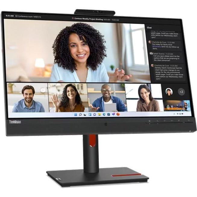 Computer Monitor With Speakers And Camera - Lenovo ThinkVision T24mv-30 | Tecisoft 63D7UAR3US