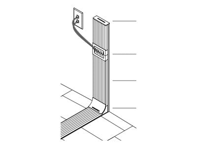Connectrac Express - Cable raceway channel - wall mountable - 12 ft CT.XP-AC-WT-12-SV