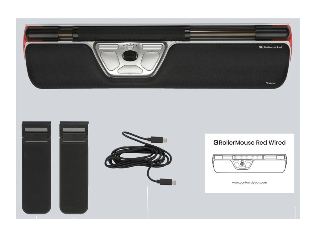 Contour RollerMouse Red - Centred mouse - ergonomic - 7 buttons - wired