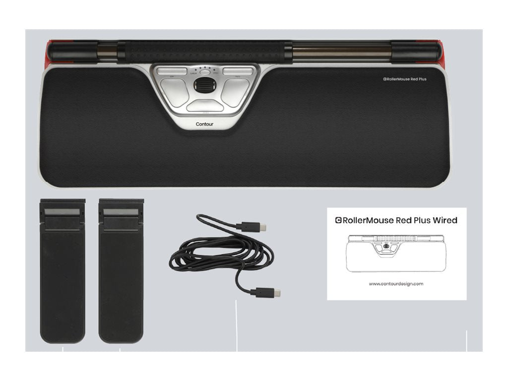 Contour RollerMouse Red Plus - Centred mouse - ergonomic - 7 buttons - wired