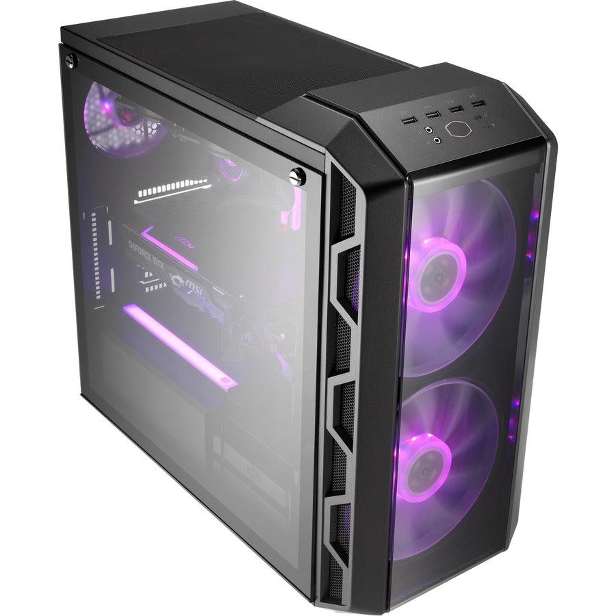 Cooler Master Mastercase H500 Argb Airflow Atx Mid-Tower With Mesh & Transparent Front Panel Option