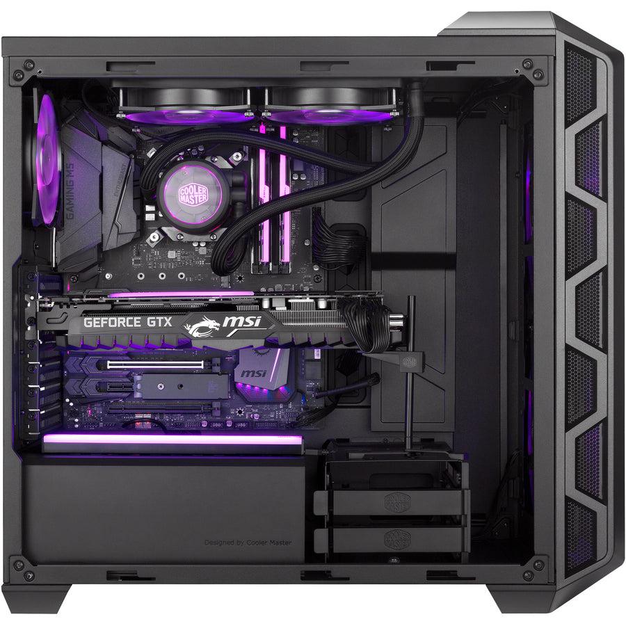 Cooler Master Mastercase H500 Argb Airflow Atx Mid-Tower With Mesh & Transparent Front Panel Option