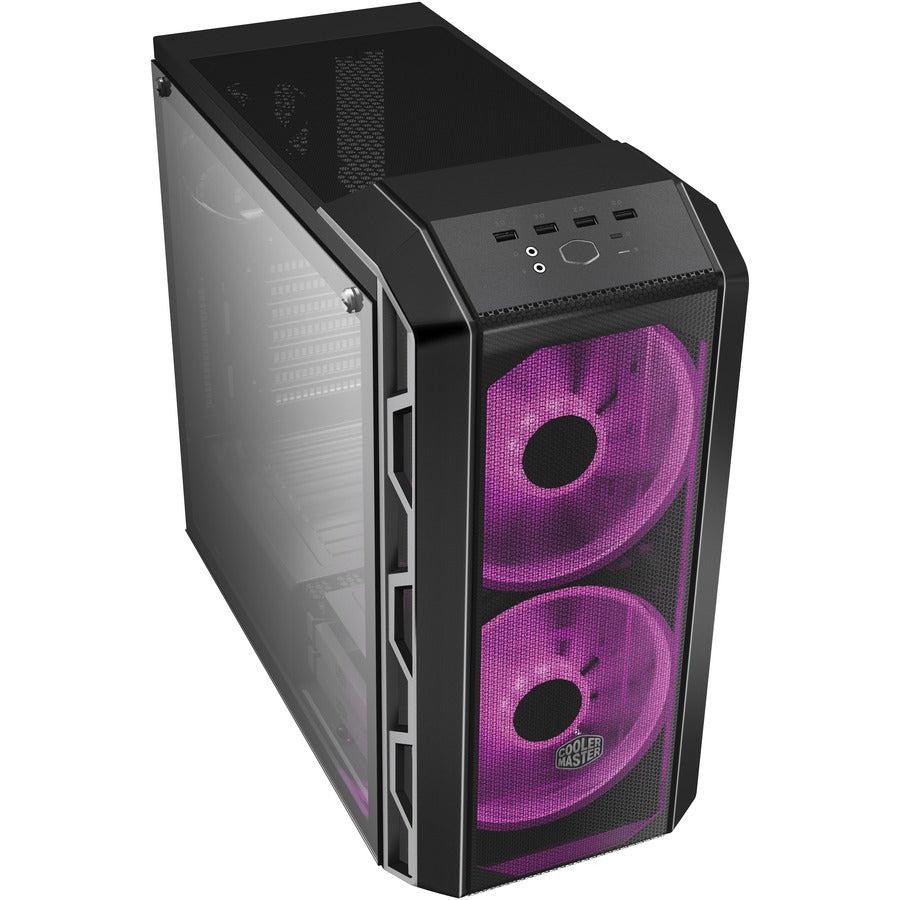 Cooler Master Mastercase H500 Argb Airflow Atx Mid-Tower With Mesh & Transparent Front Panel Option