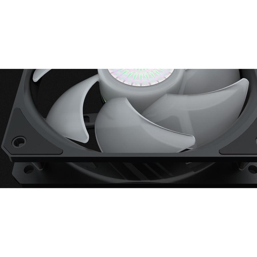 Cooler Master Sickleflow 120 V2 Red Led Square Frame Fan With Air Balance Curve Blade Design, Sealed