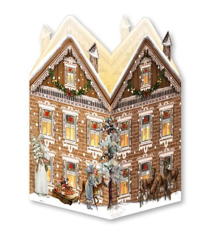 Coppenrath Mini Advent Lantern Card With Envelope - Gold Brick