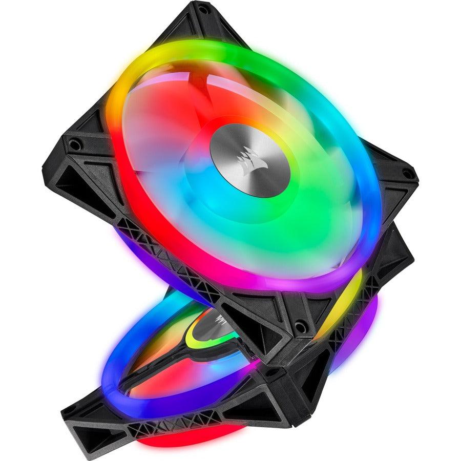 Corsair Ql Series, Icue Ql120 Rgb, 120Mm Rgb Led Fan, Triple Pack With Lighting Node Core, Co-9050098-Ww