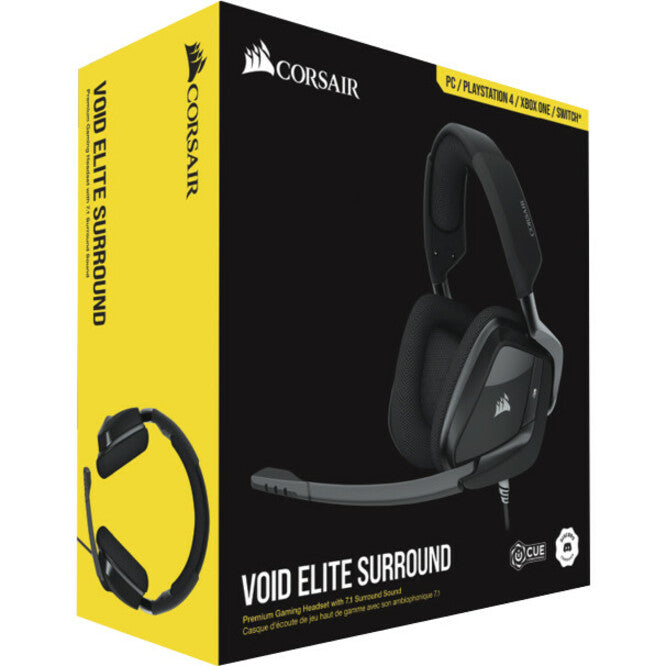 Corsair VOID ELITE SURROUND Premium Gaming Headset with 7.1 Surround Sound - Carbon CA-9011205-NA