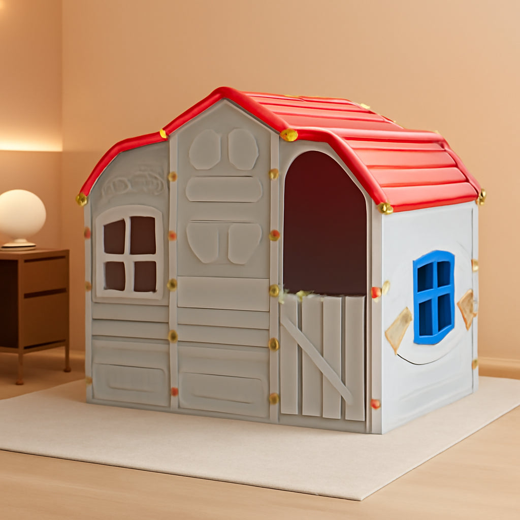 Cottage Kids Playhouse With Openable Windows And Working Door