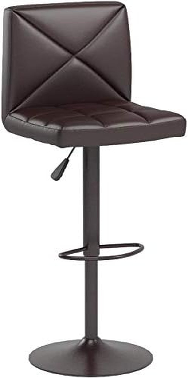 Counter Height Bar Stools Set Of 2 PU Leather Adjustable Swivel