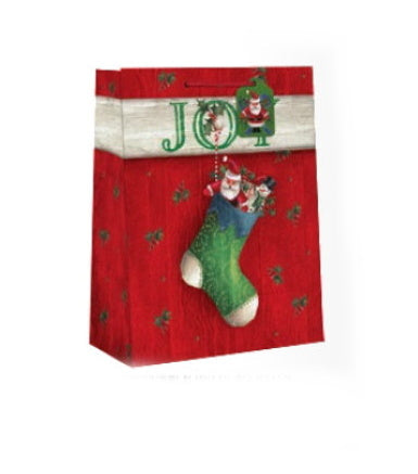 Country Christmas Gift Bag - Cub - Joy Stocking