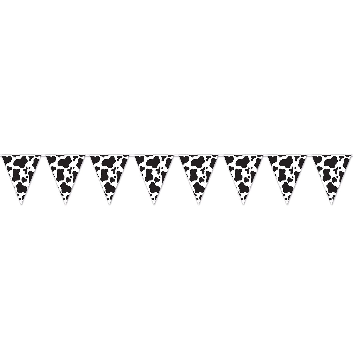 Cow Print Pennant Banner