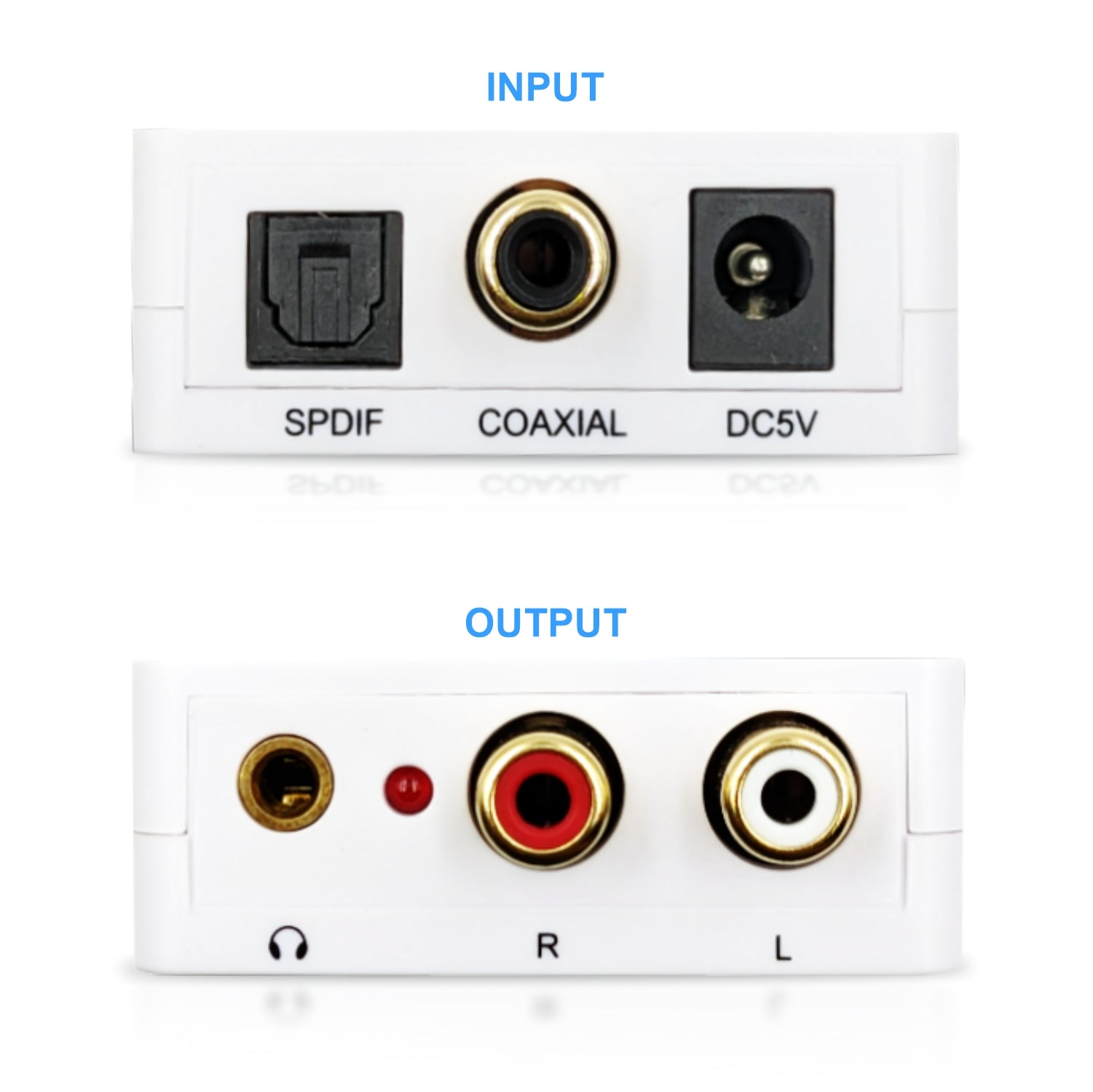 Coxial/Optical Digital to Analog Audio Converter Over RCA (DA21)
