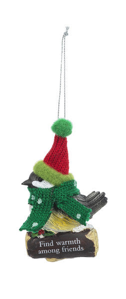 Cozy Bird Ornament - Find warmth among friends