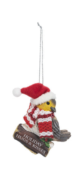 Cozy Bird Ornament - Holiday Hugs & Kisses