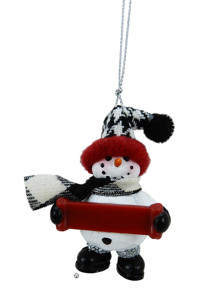Cozy Snowman Blank Ornament -