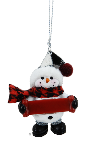 Cozy Snowman Blank Ornament -