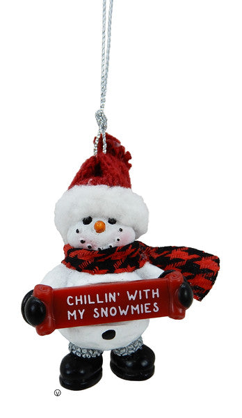 Cozy Snowman Ornament - Chillin' with my Snowmies
