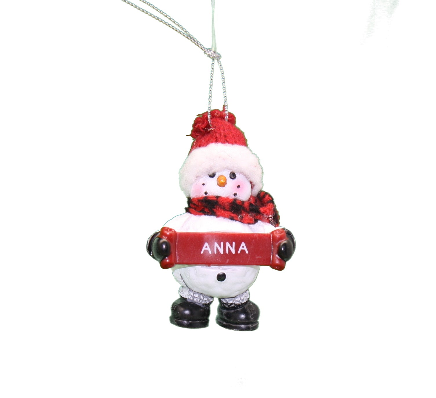 Cozy Snowman Ornament (Letters A - F) -
