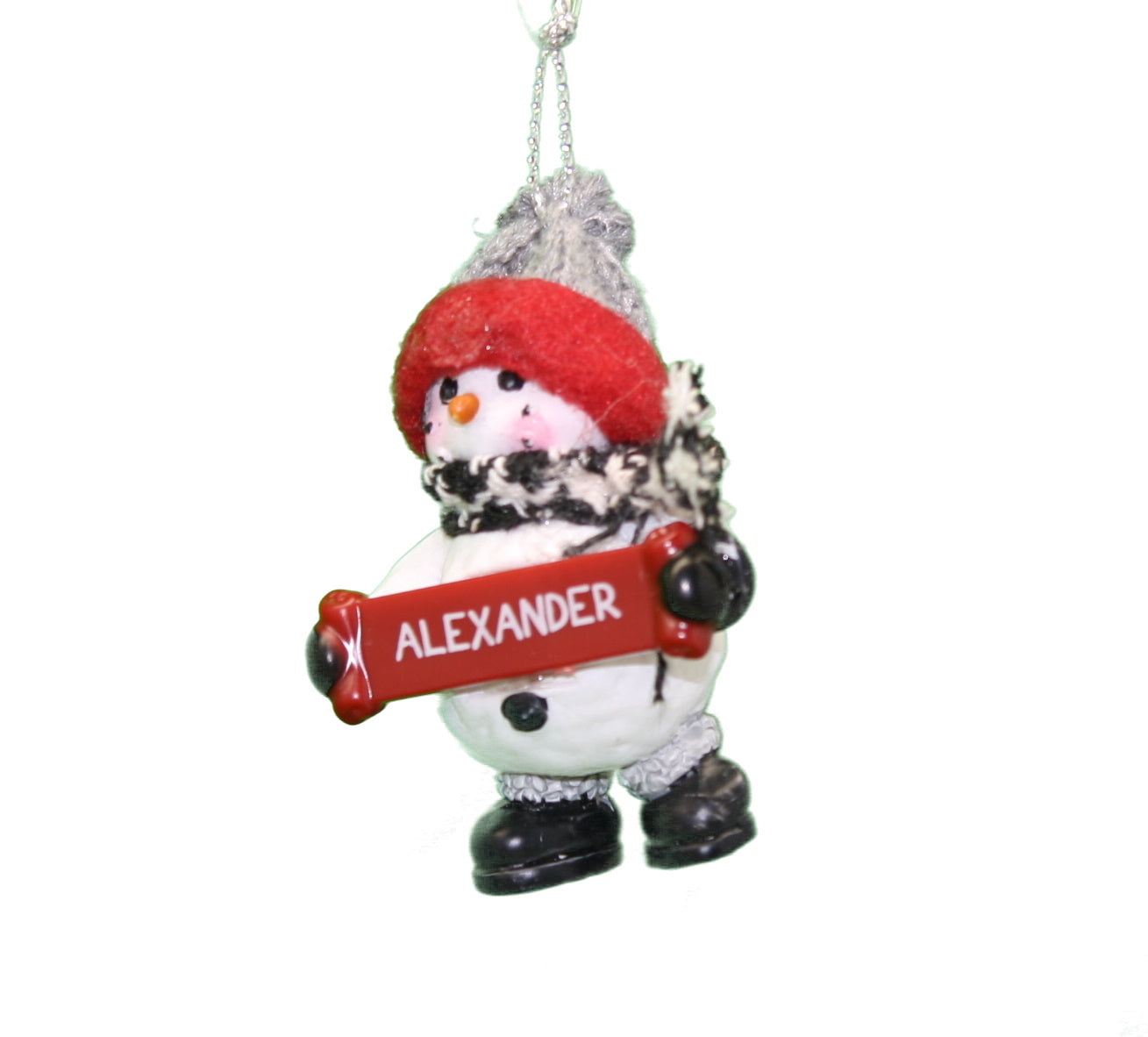 Cozy Snowman Ornament (Letters A - F) -