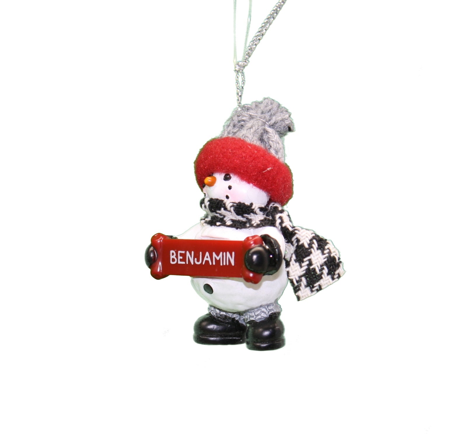 Cozy Snowman Ornament (Letters A - F) -