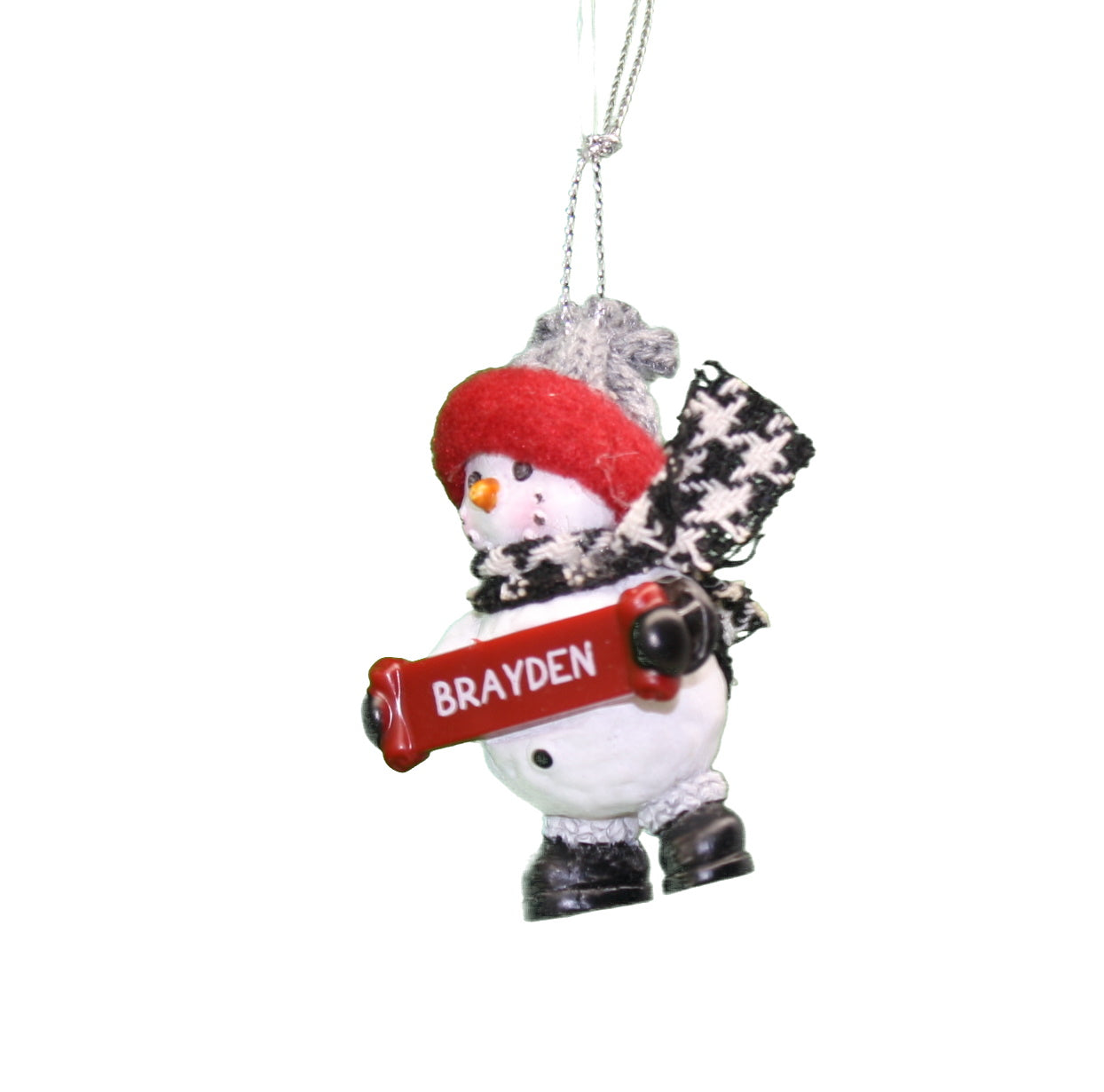 Cozy Snowman Ornament (Letters A - F) -