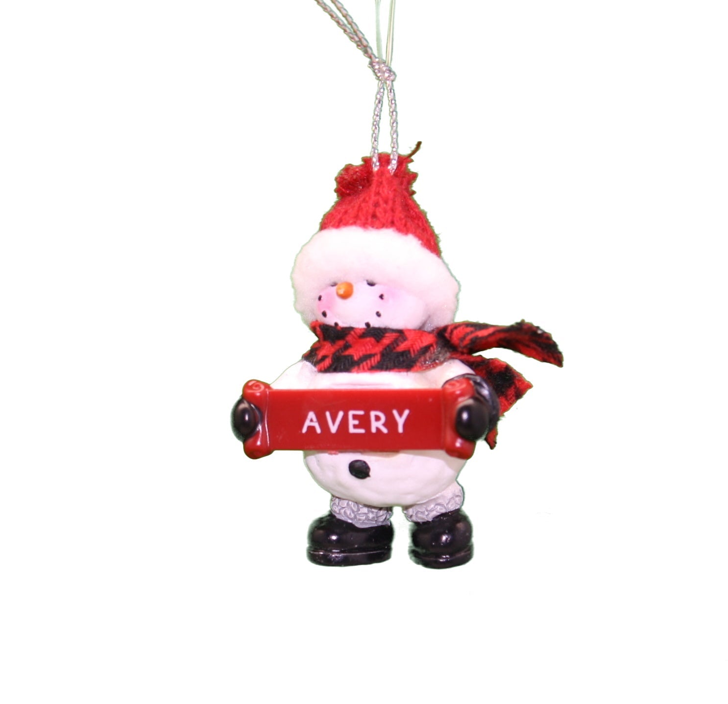 Cozy Snowman Ornament (Letters A - F) -
