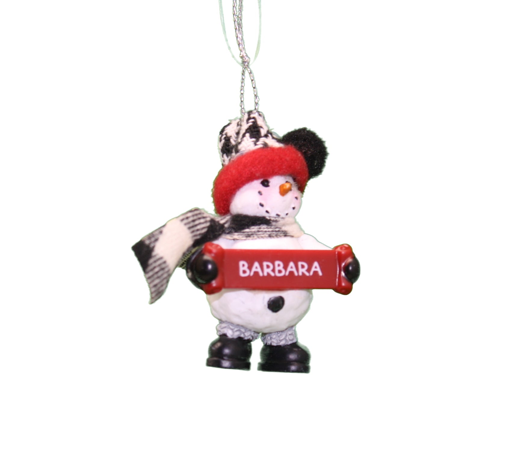 Cozy Snowman Ornament (Letters A - F) -