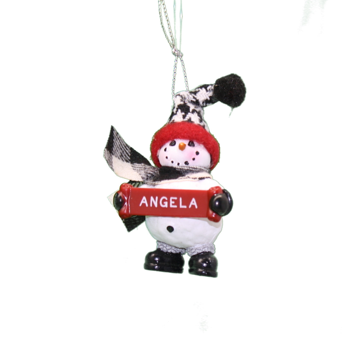 Cozy Snowman Ornament (Letters A - F) -