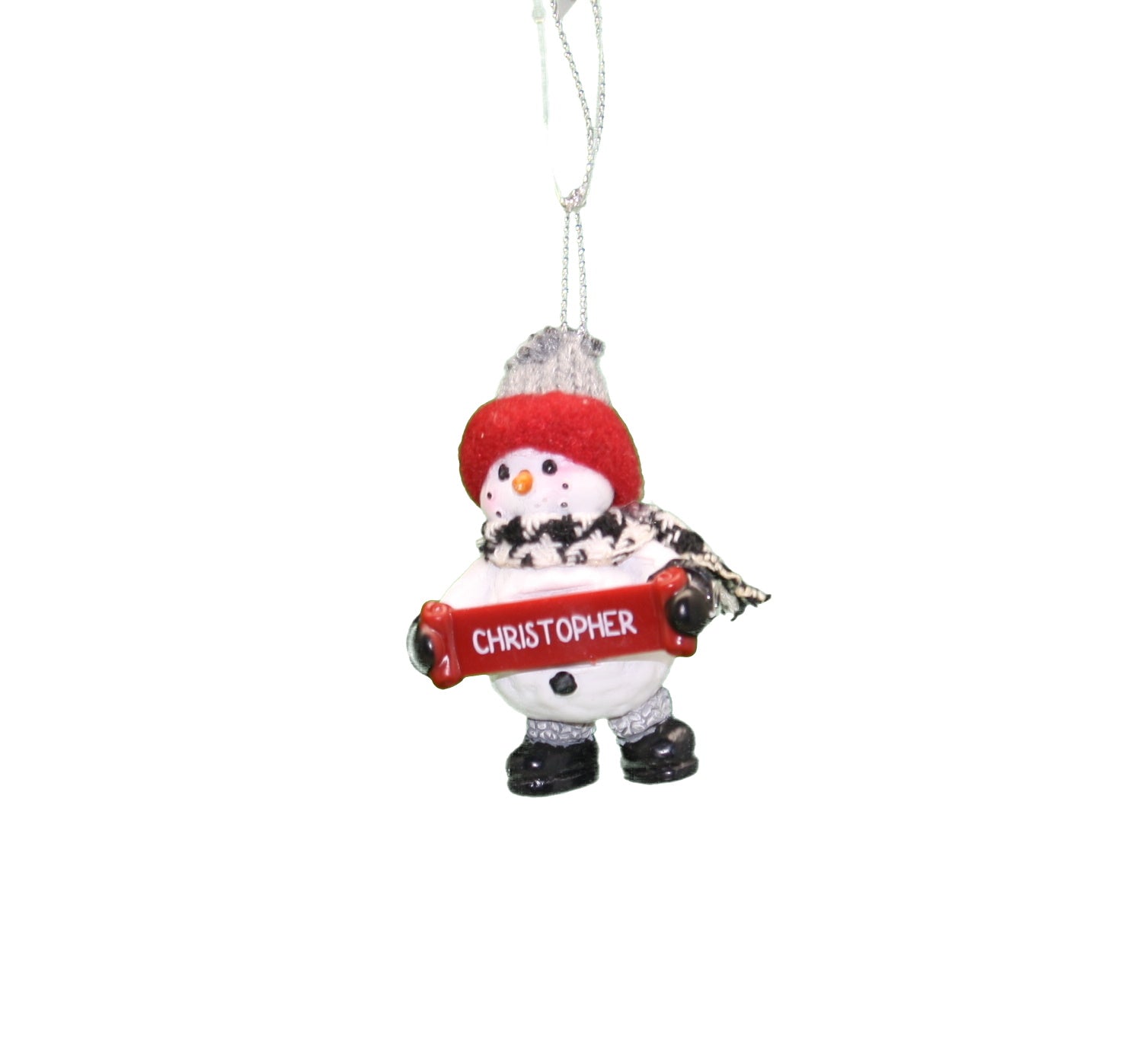 Cozy Snowman Ornament (Letters A - F) -