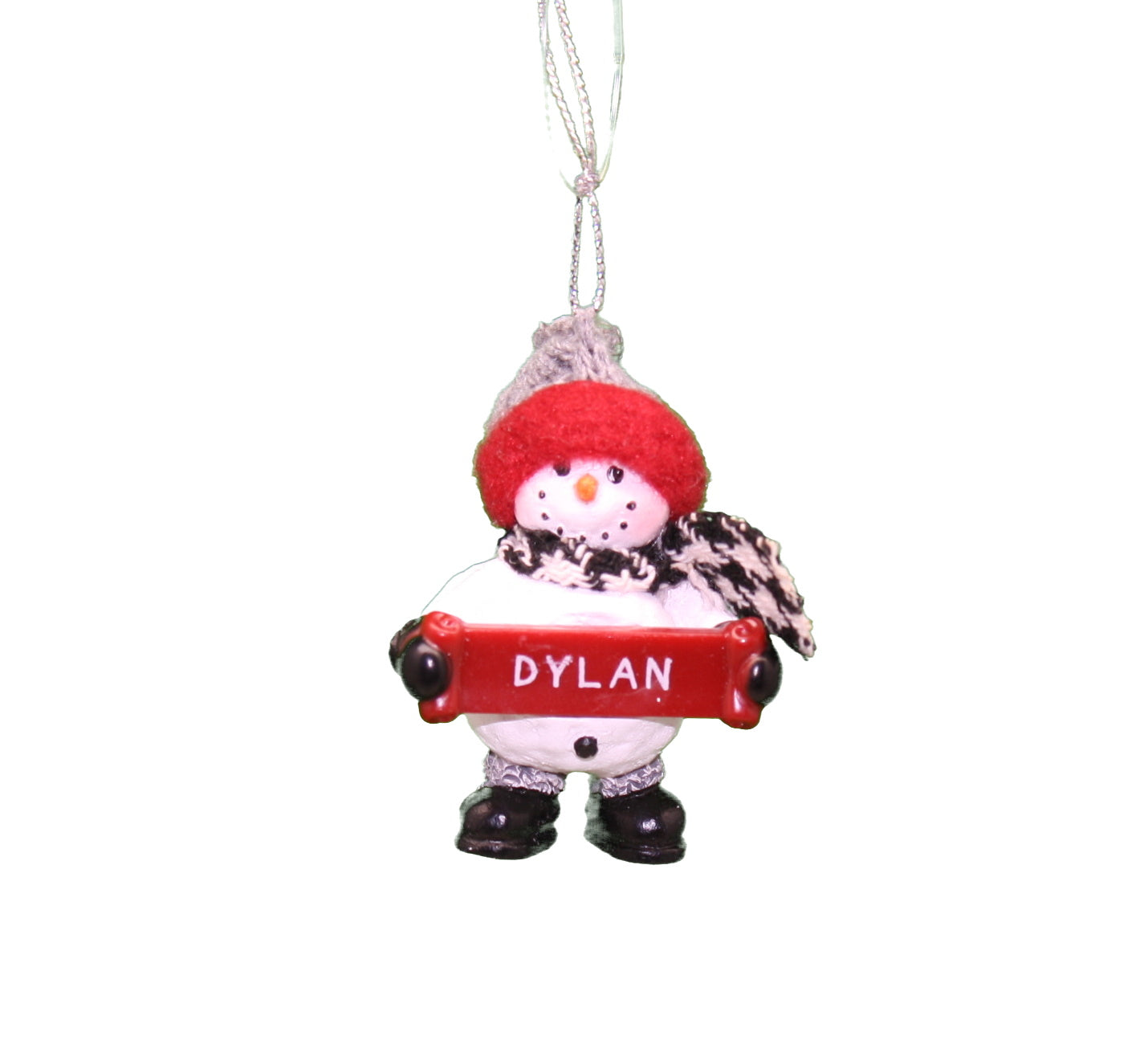 Cozy Snowman Ornament (Letters A - F) -