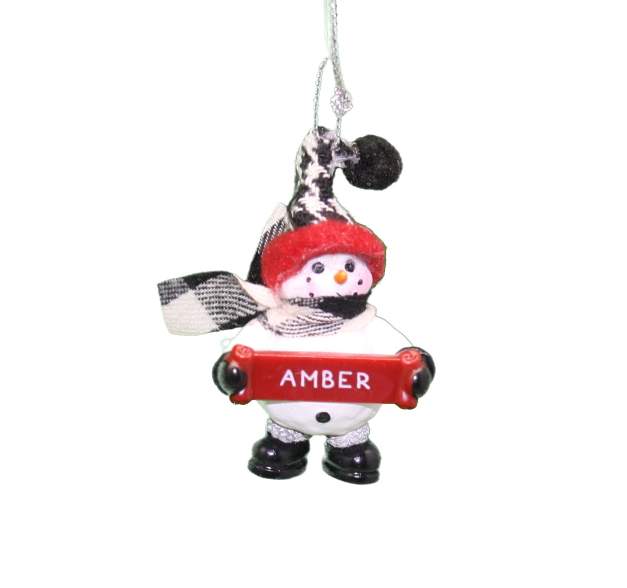 Cozy Snowman Ornament (Letters A - F) -