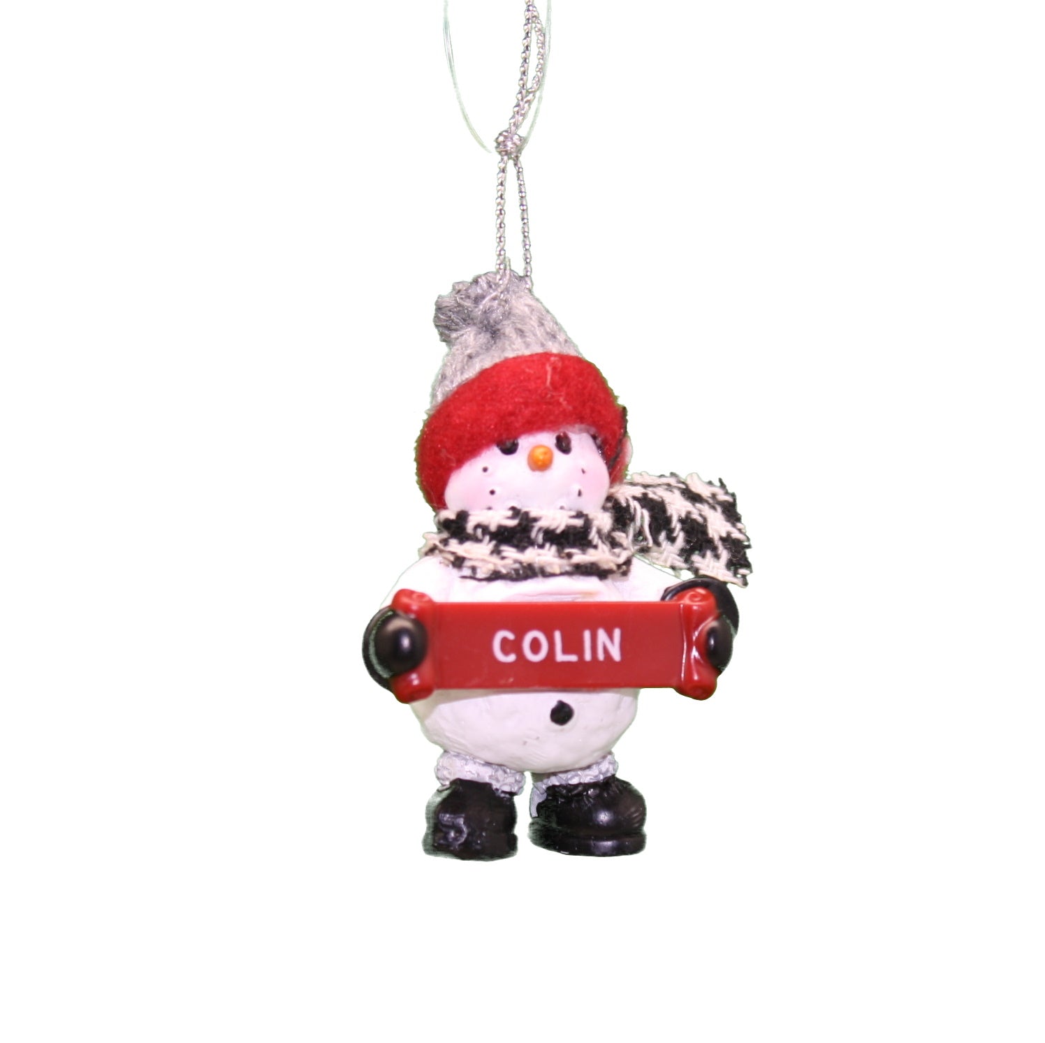 Cozy Snowman Ornament (Letters A - F) -
