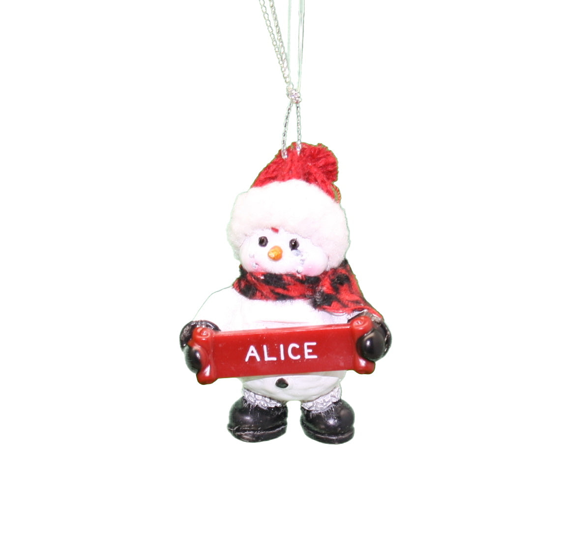 Cozy Snowman Ornament (Letters A - F) -
