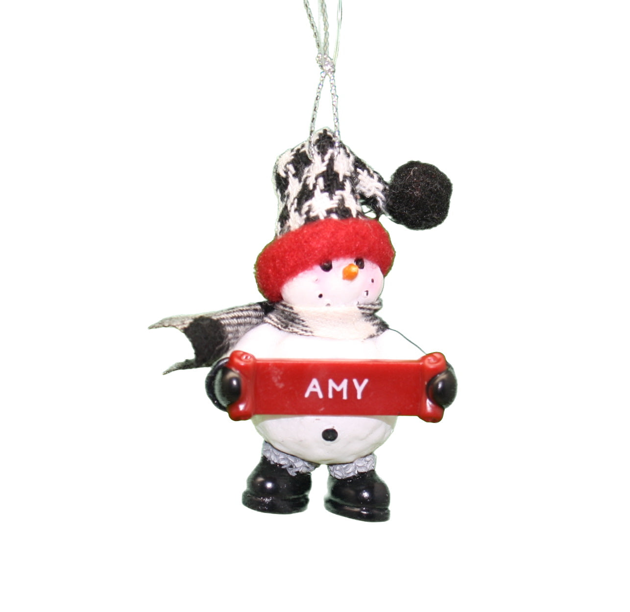 Cozy Snowman Ornament (Letters A - F) -