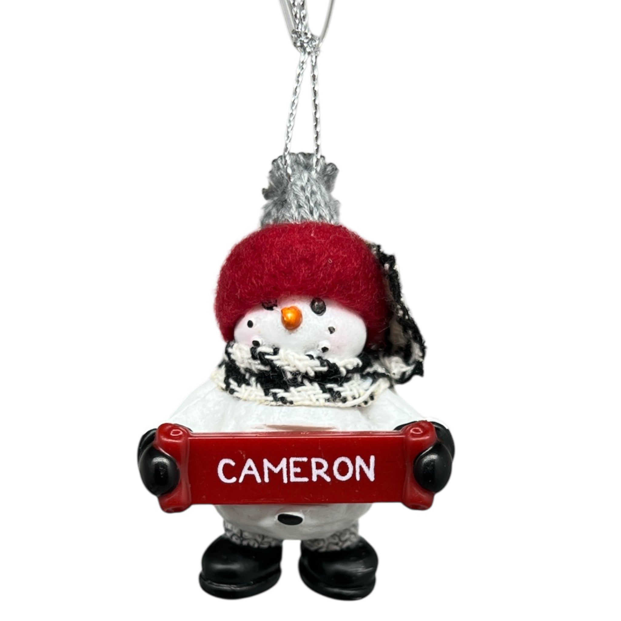 Cozy Snowman Ornament (Letters A - F) -