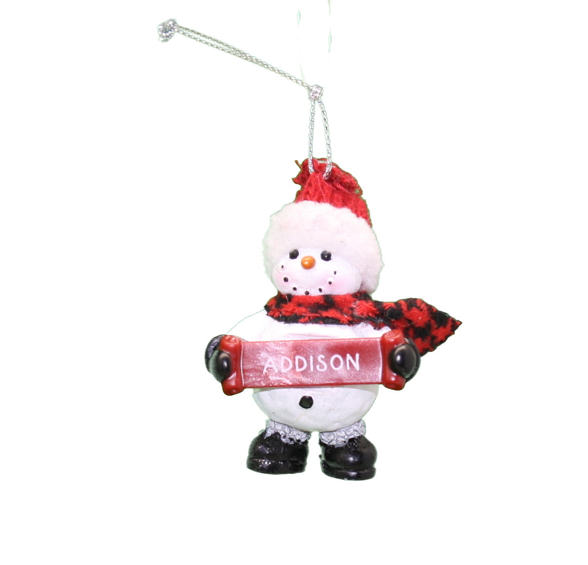 Cozy Snowman Ornament (Letters A - F) -