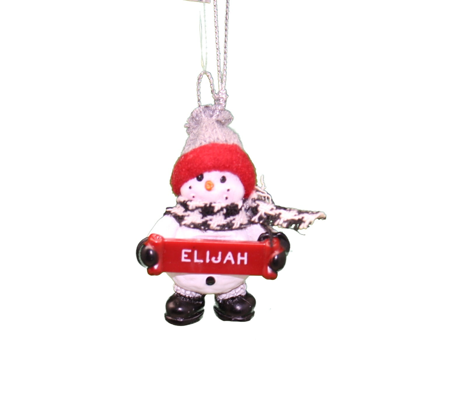 Cozy Snowman Ornament (Letters A - F) -