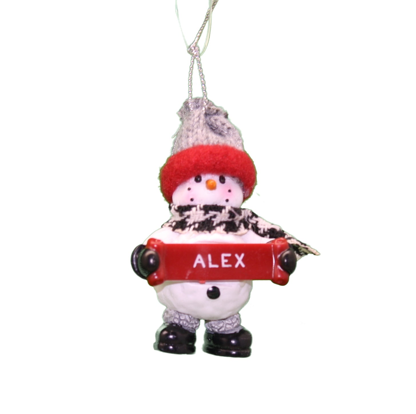 Cozy Snowman Ornament (Letters A - F) -